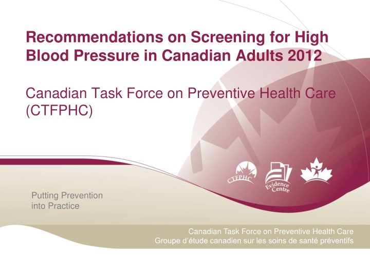 recommendations on screening for high blood