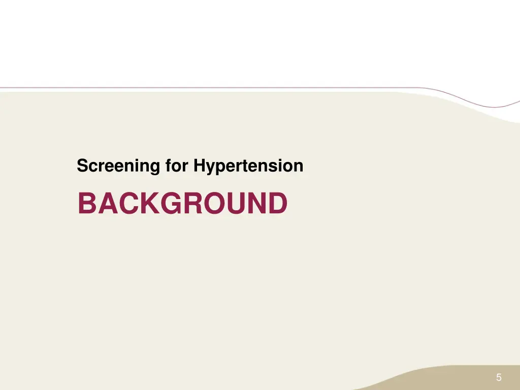 screening for hypertension
