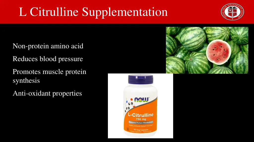 l citrulline supplementation