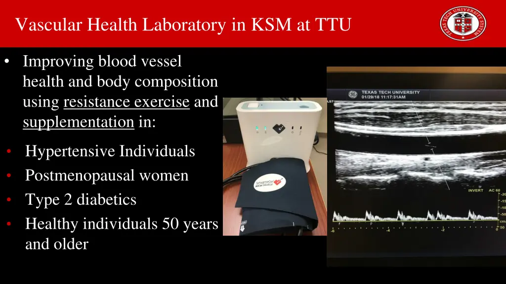 vascular health laboratory in ksm at ttu