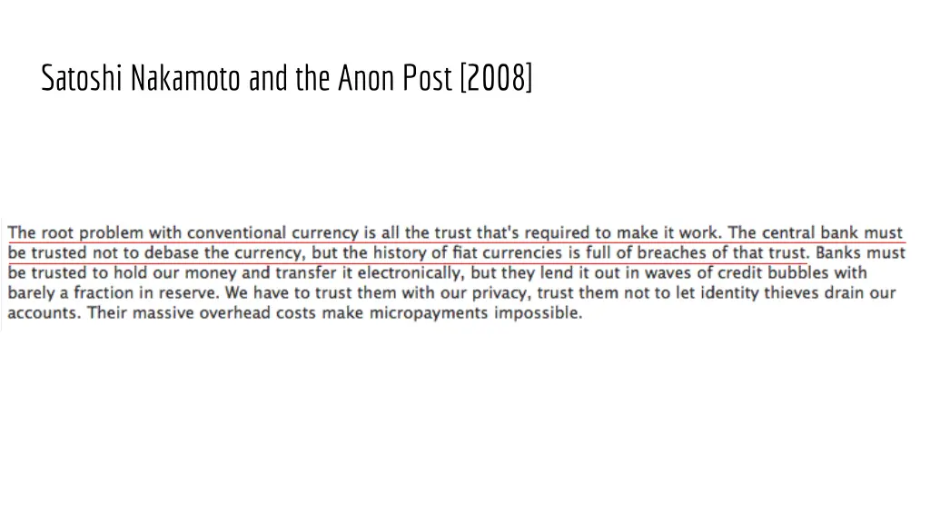 satoshi nakamoto and the anon post 2008 1