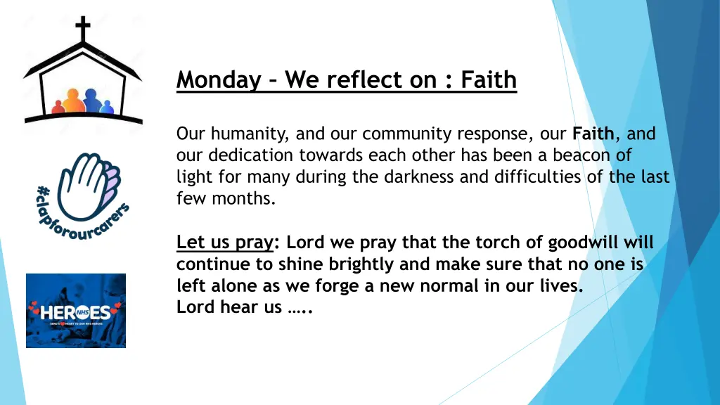 monday we reflect on faith