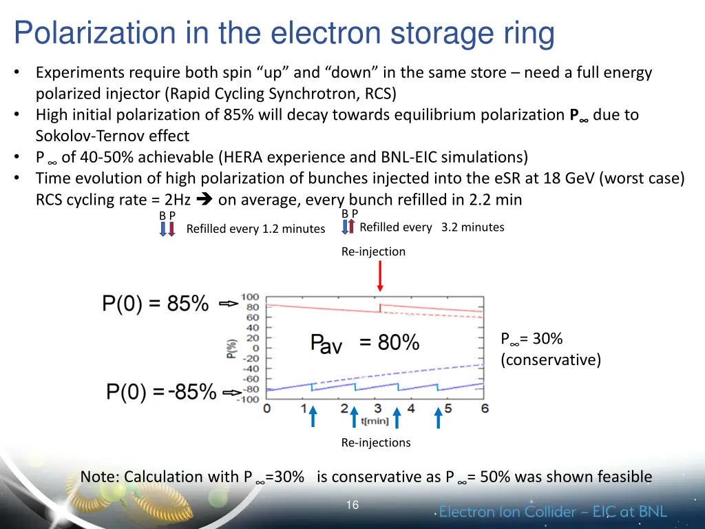 polarization in the electron storage ring