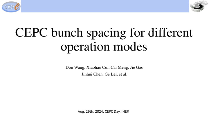 cepc bunch spacing for different operation modes