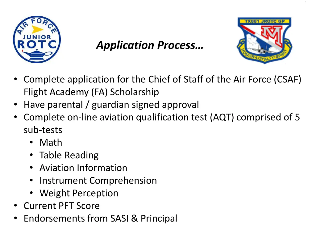 application process