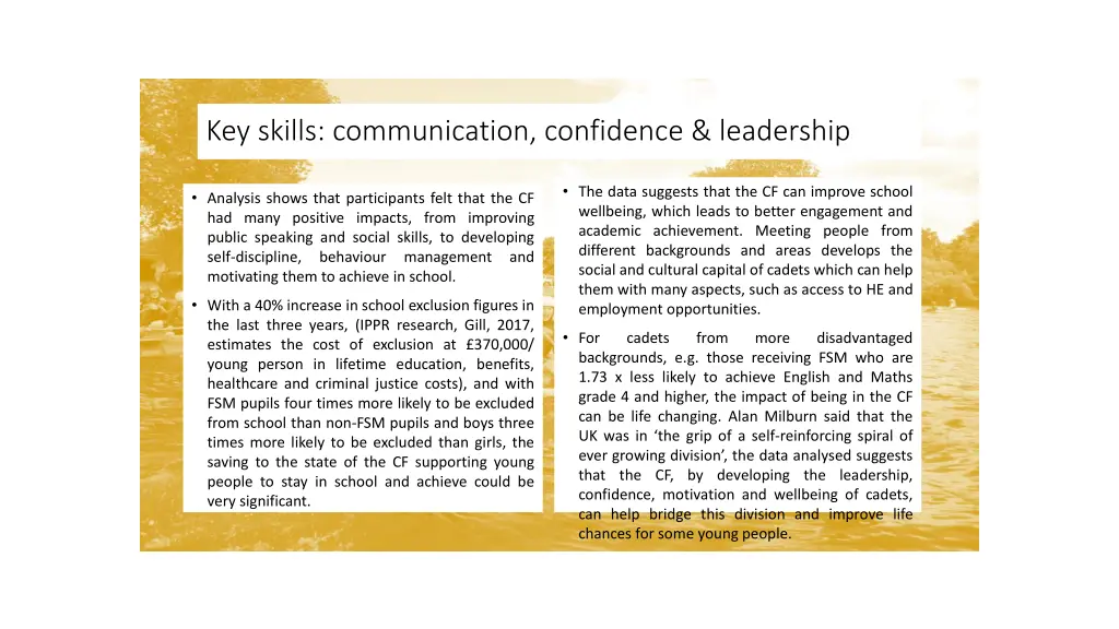 key skills communication confidence leadership