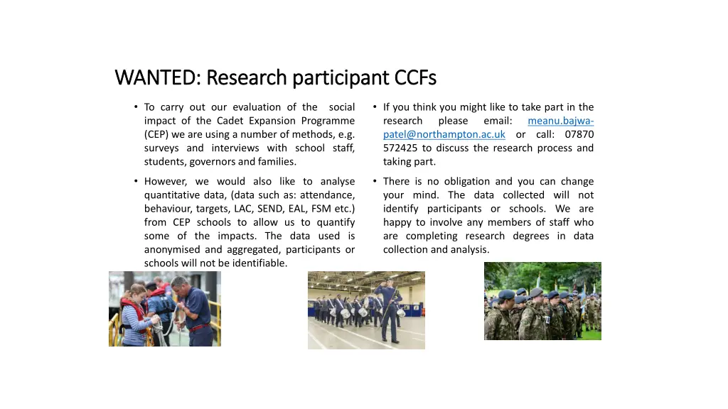 wanted research participant ccfs wanted research
