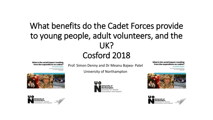 what benefits do the cadet forces provide what