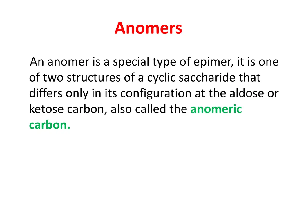 anomers