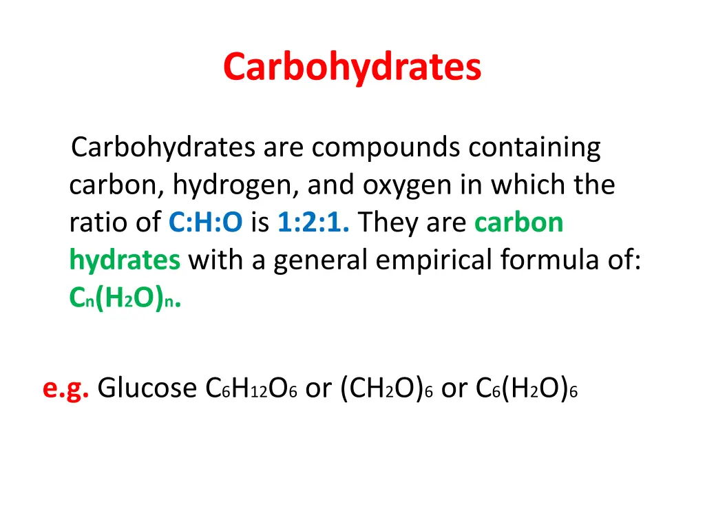 carbohydrates 1