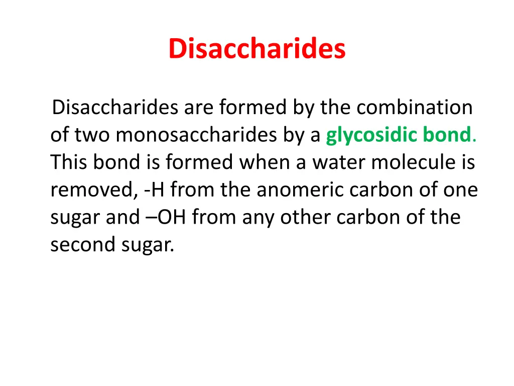 disaccharides