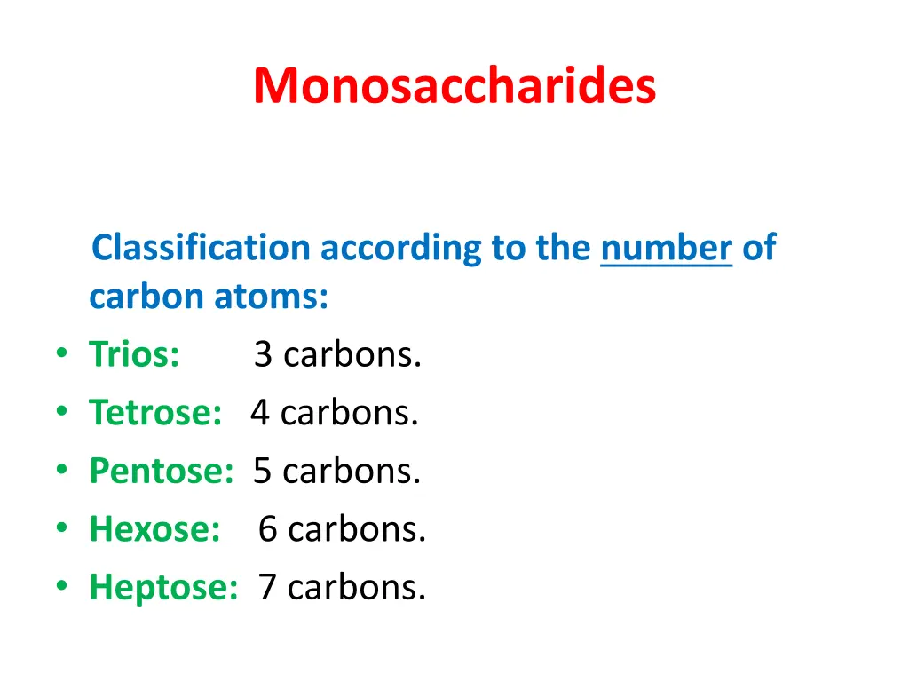 monosaccharides