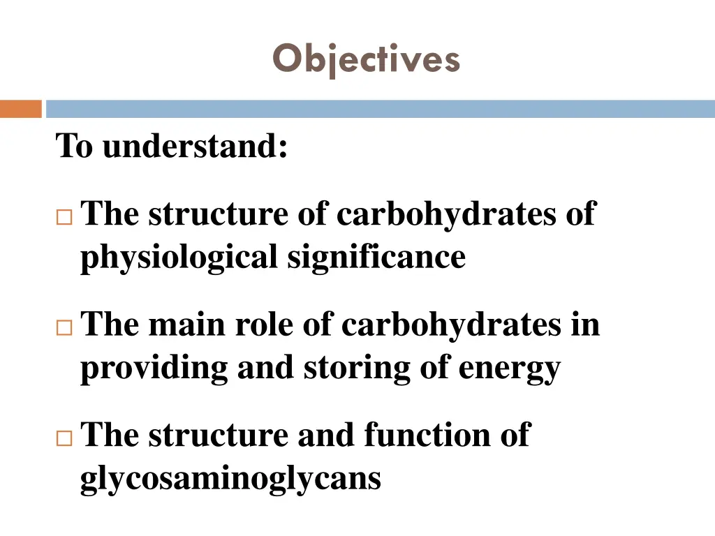 objectives