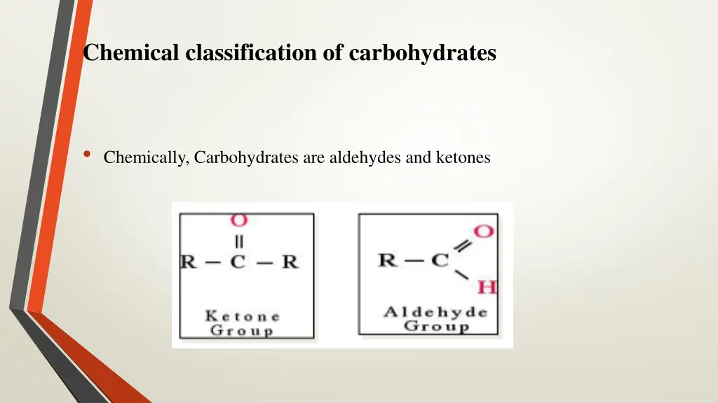chemical classification of carbohydrates