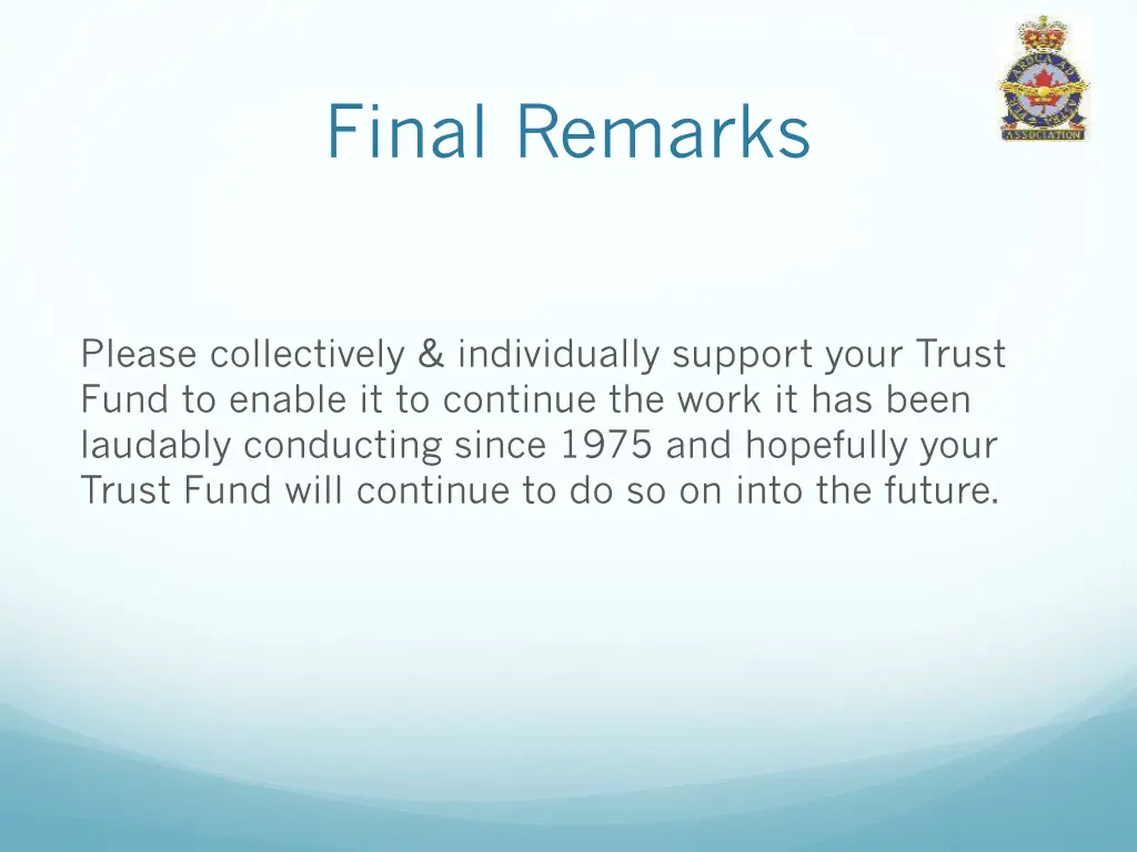 final remarks