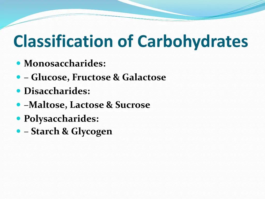 classification of carbohydrates 1