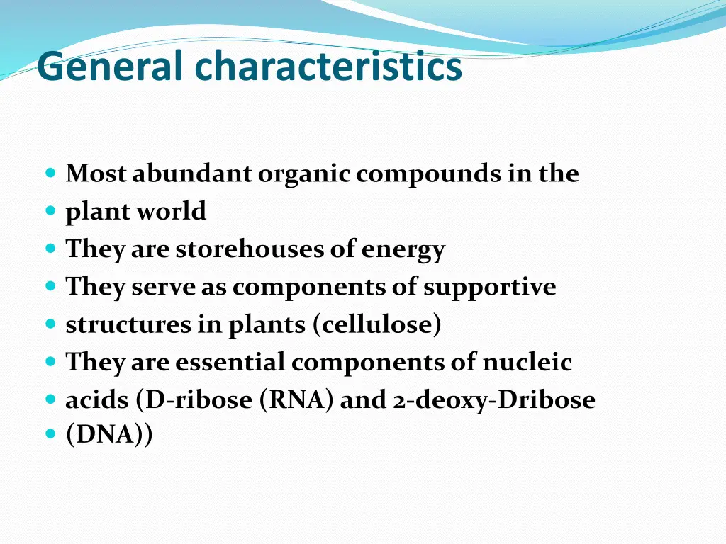 general characteristics 1