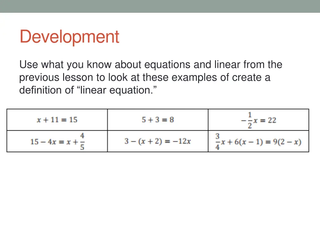 development