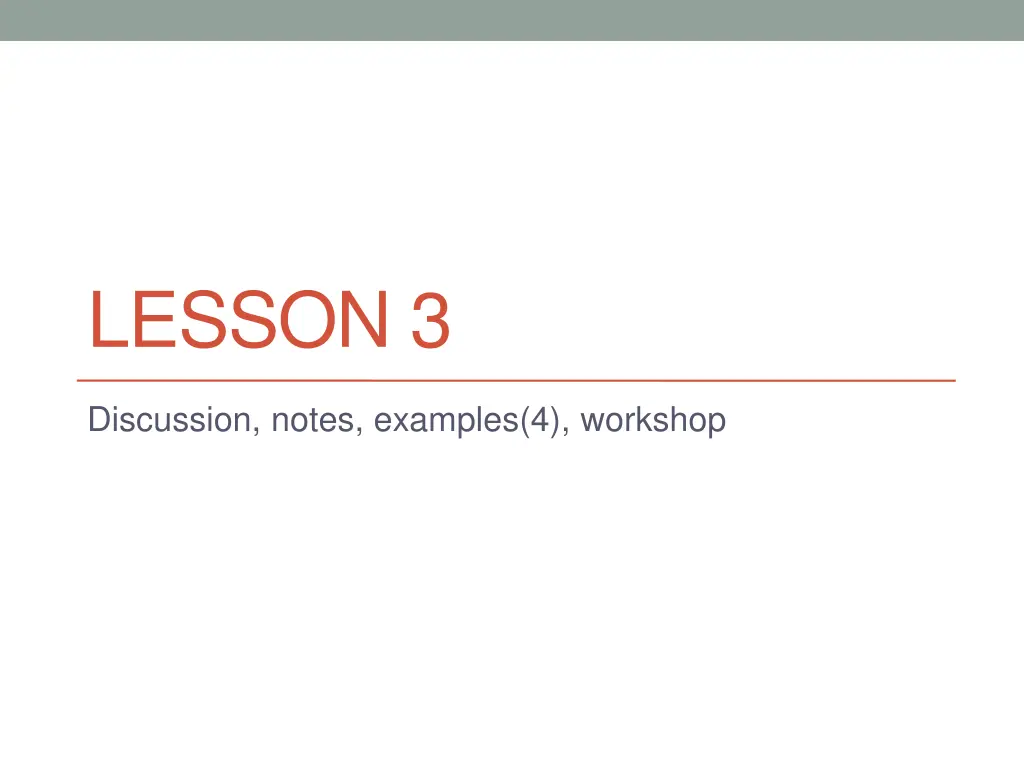 lesson 3
