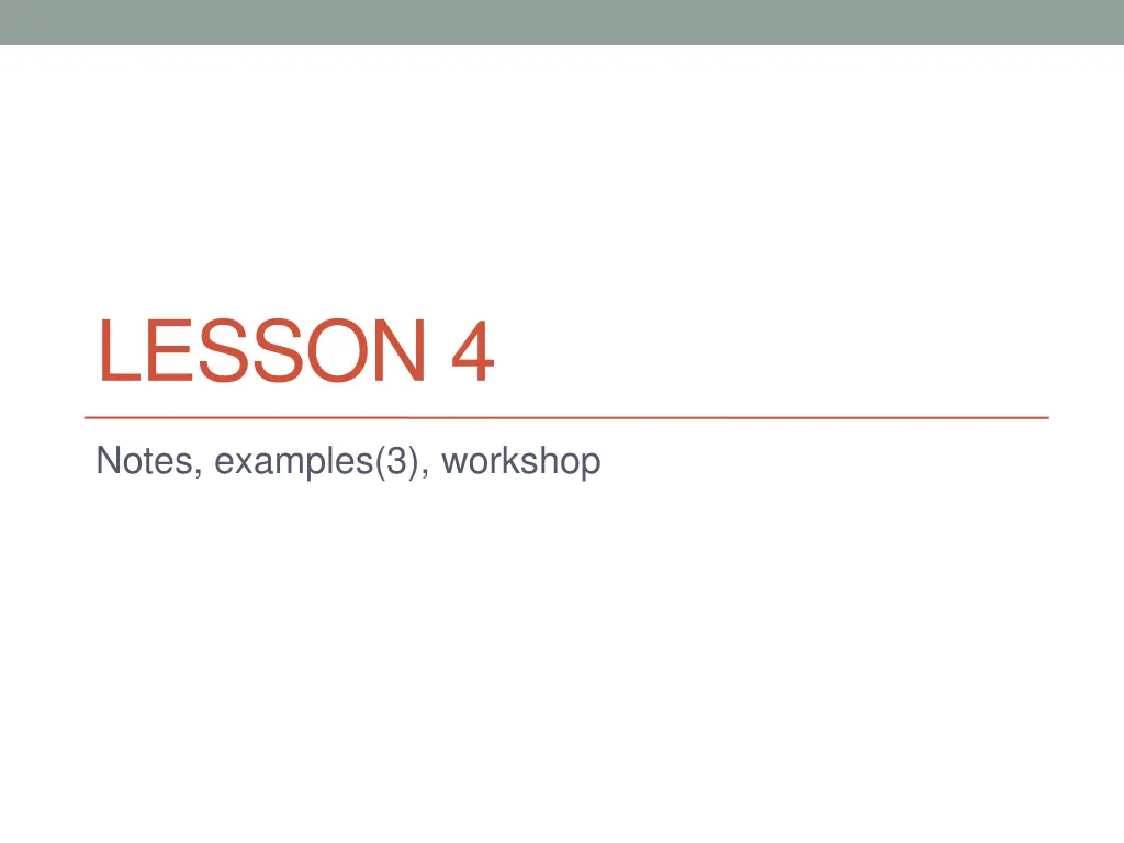lesson 4