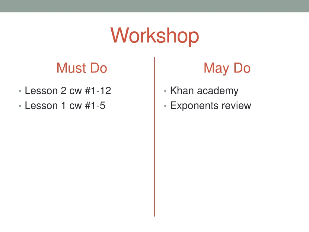 workshop 1