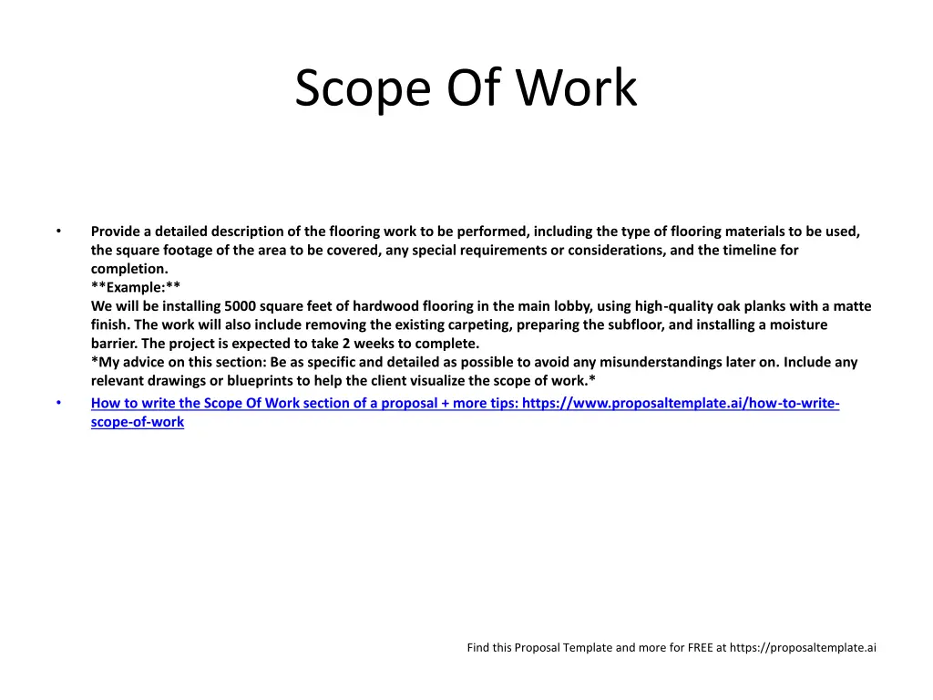 scope of work