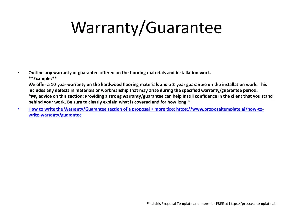 warranty guarantee