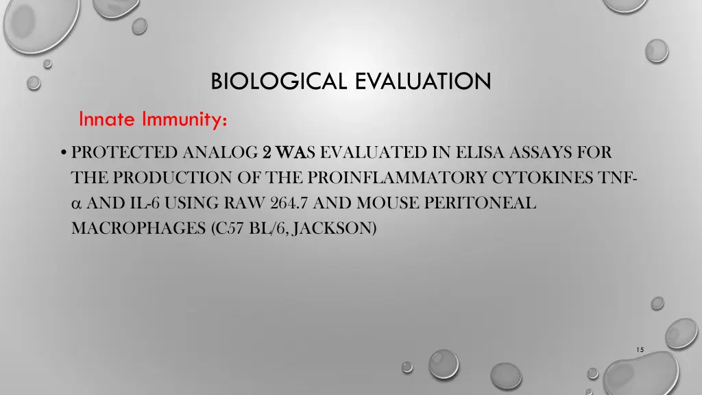 biological evaluation innate immunity