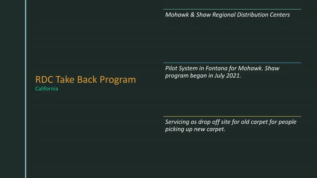 mohawk shaw regional distribution centers
