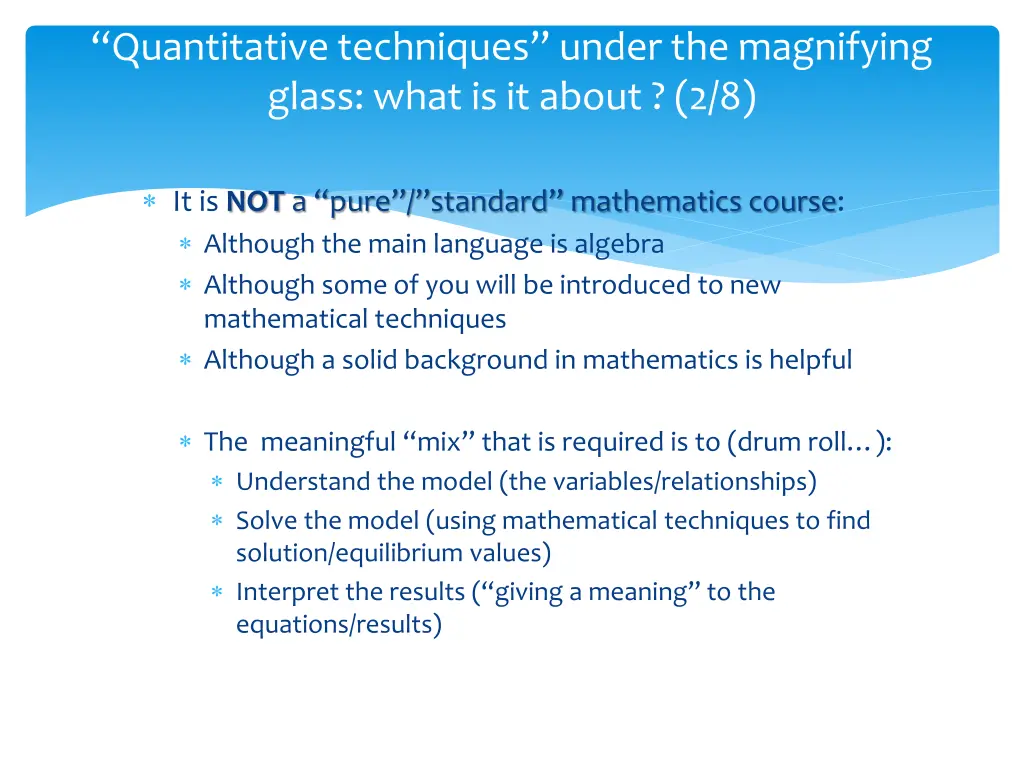 quantitative techniques under the magnifying 1