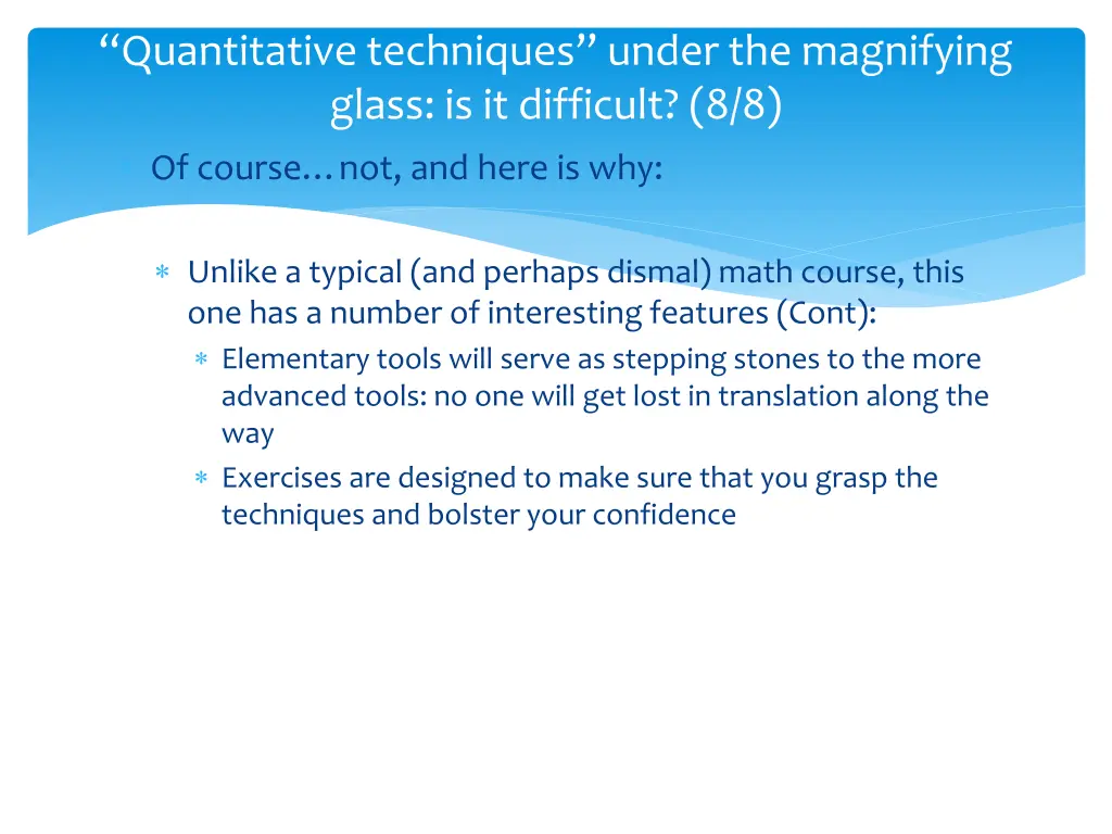 quantitative techniques under the magnifying 6