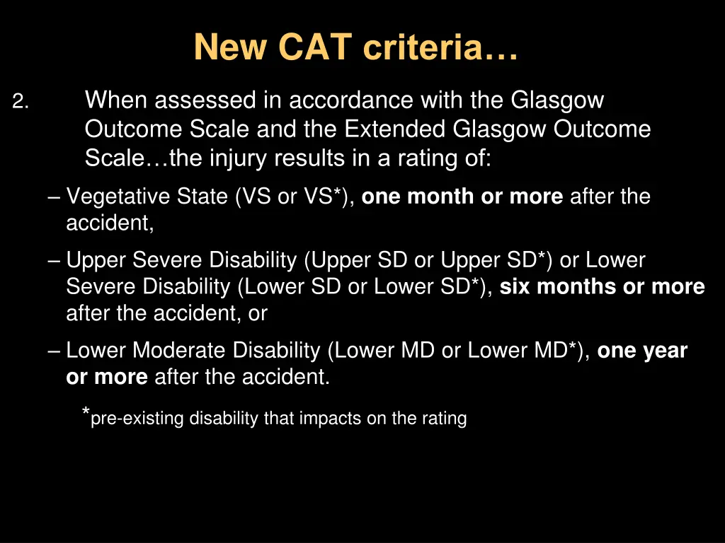 new cat criteria 1