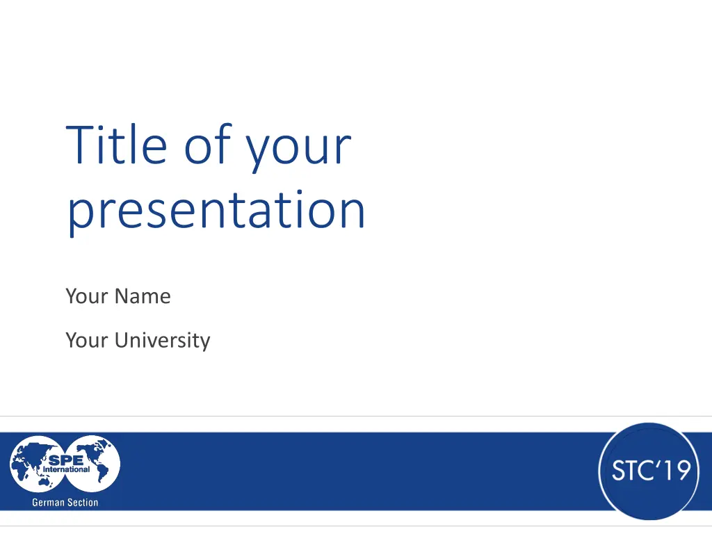 title of your presentation