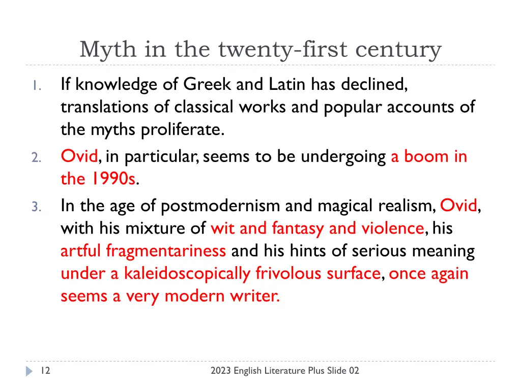 myth in the twenty first century