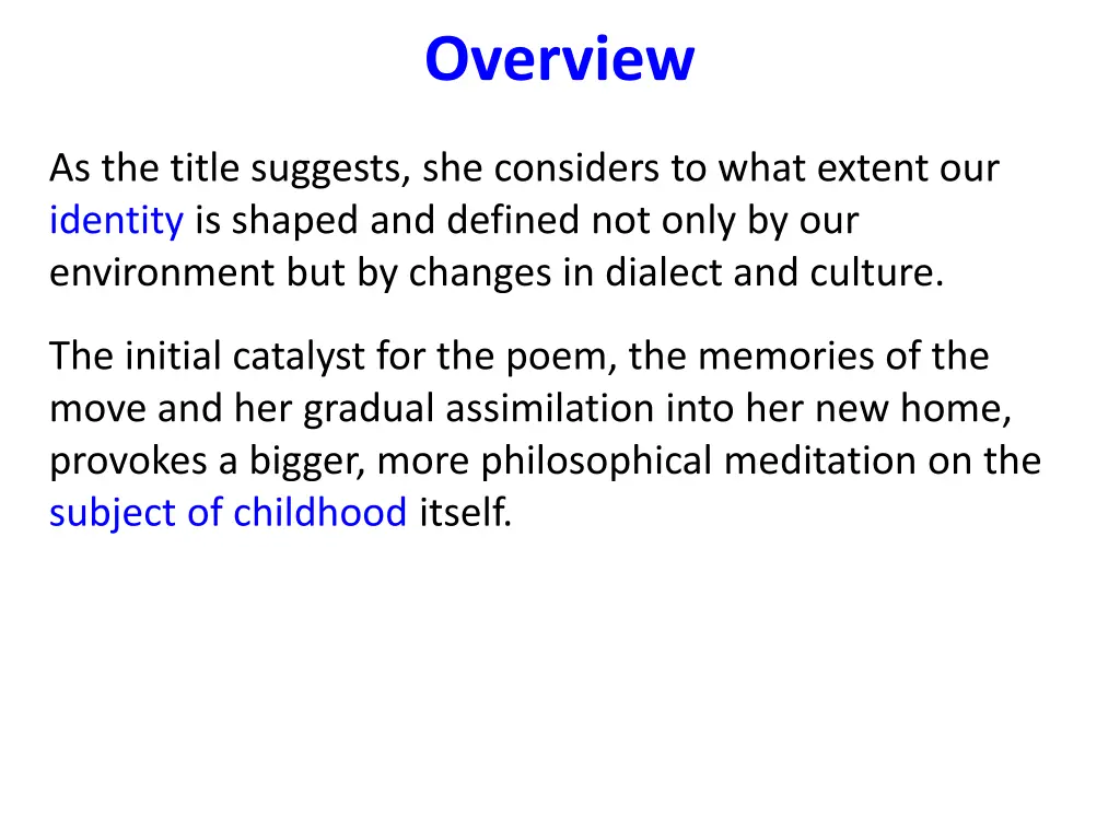 overview 1