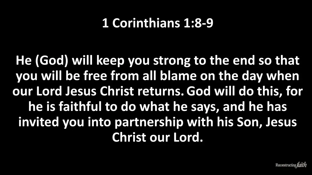 1 corinthians 1 8 9
