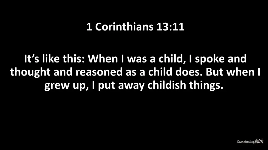 1 corinthians 13 11