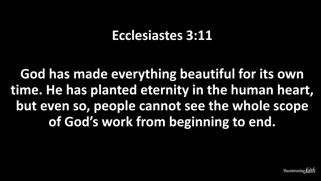 ecclesiastes 3 11