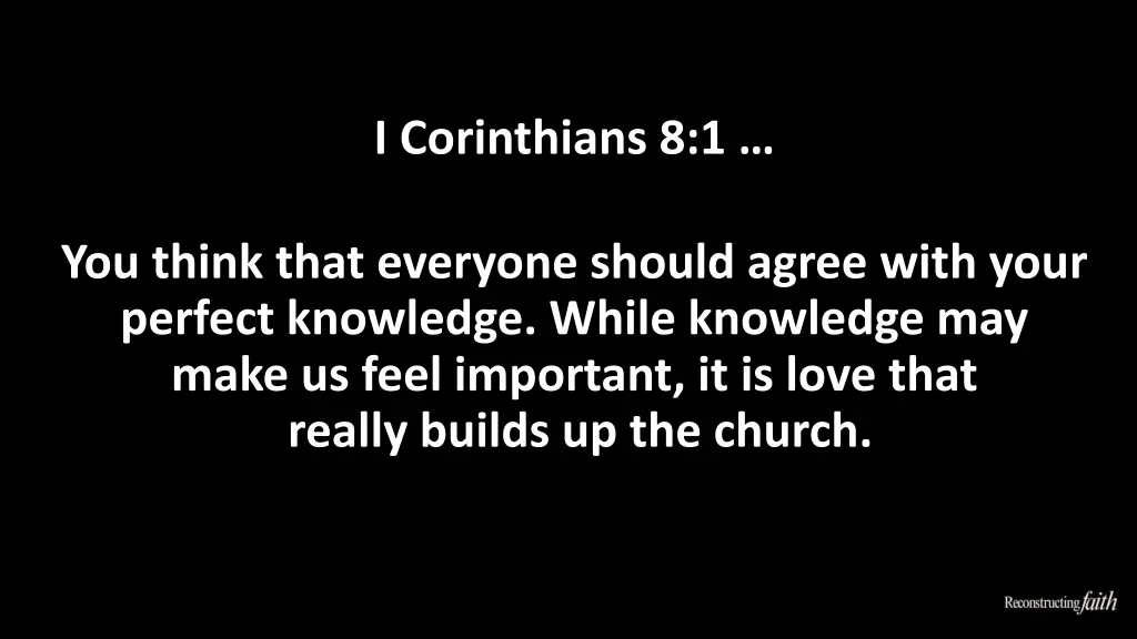 i corinthians 8 1