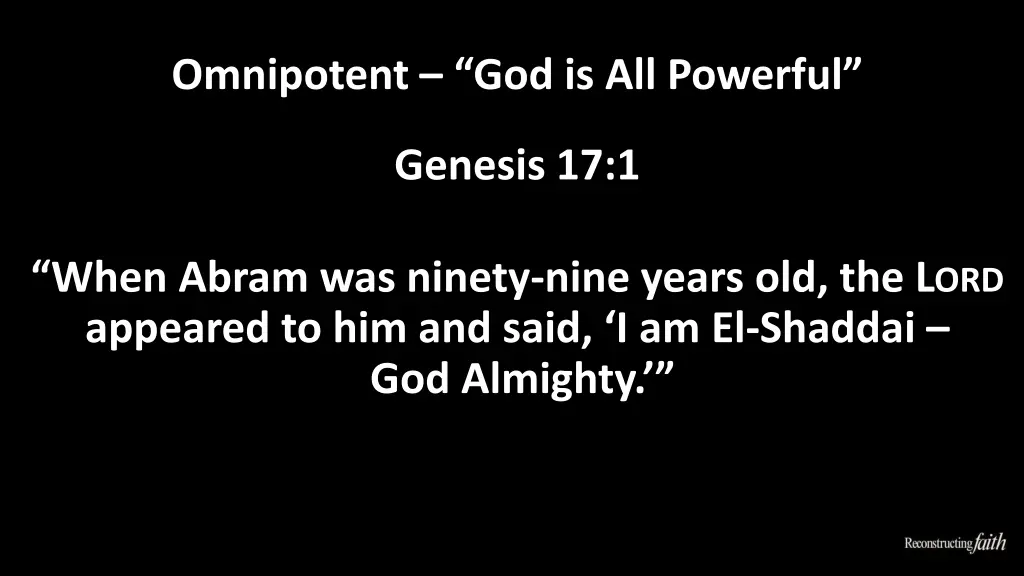 omnipotent god is all powerful