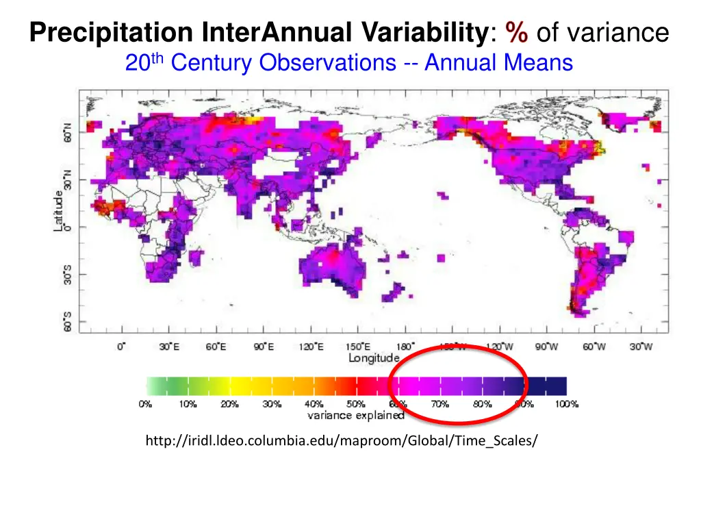 precipitation interannual variability of variance