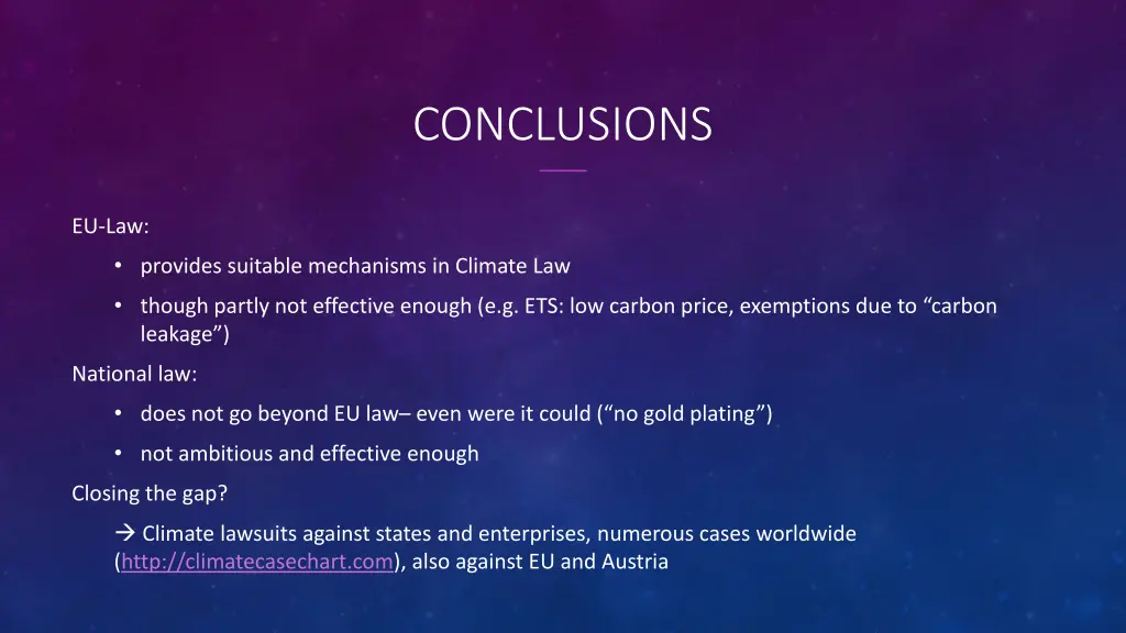conclusions