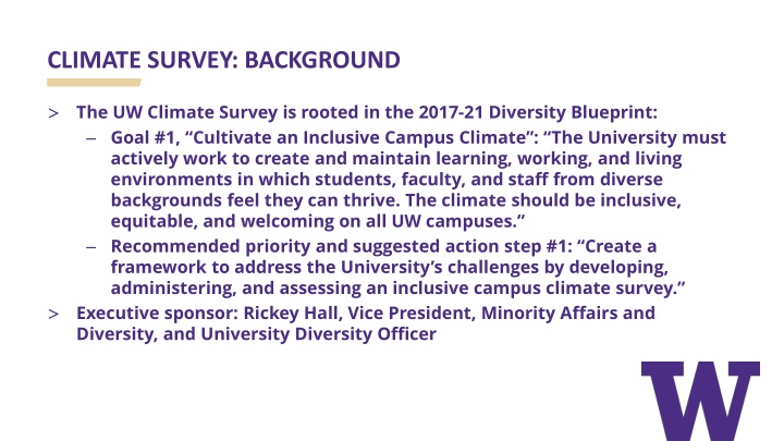 climate survey background