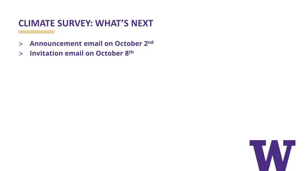 climate survey what s next