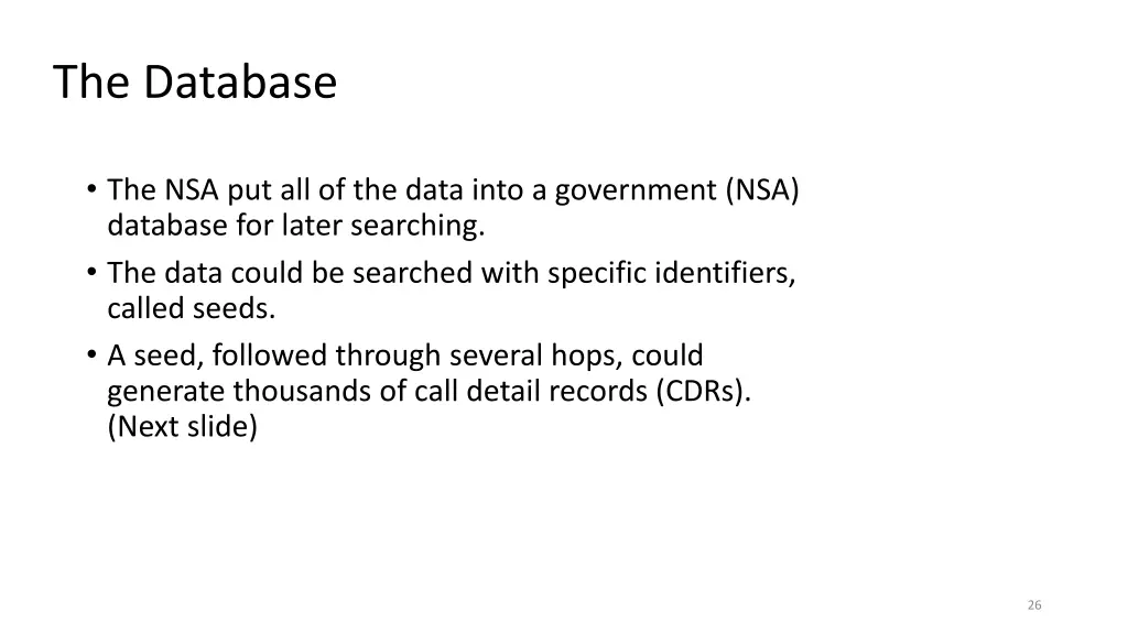 the database
