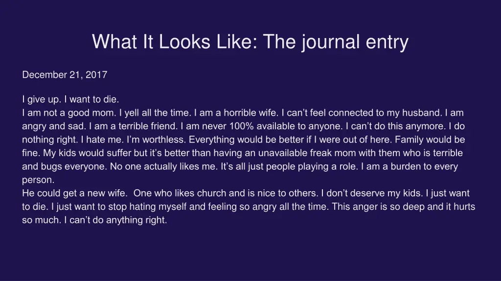 what it looks like the journal entry