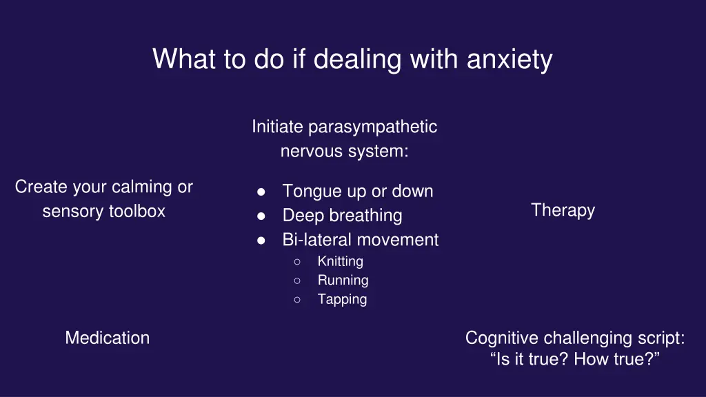 what to do if dealing with anxiety