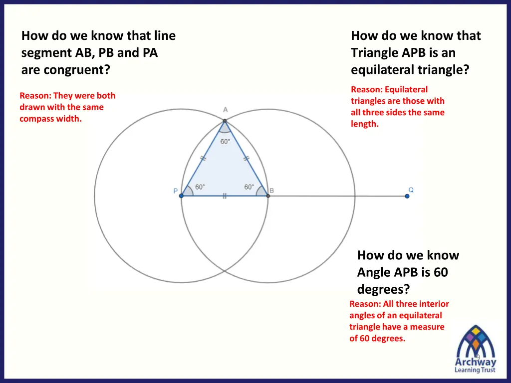 how do we know that line segment