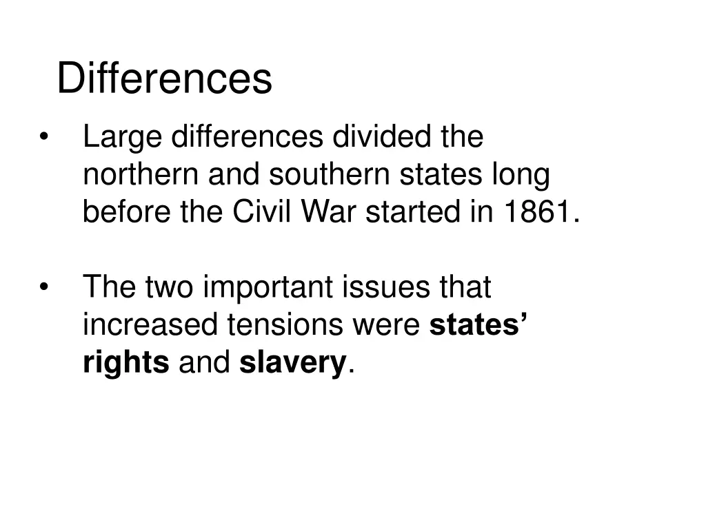 differences large differences divided