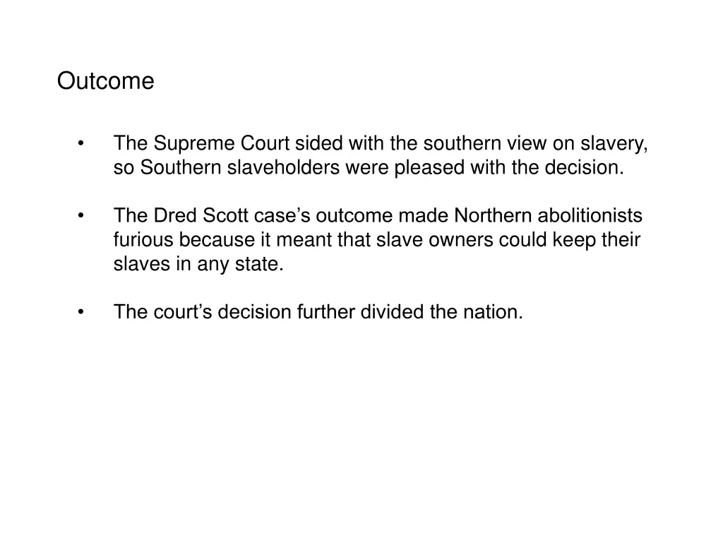 outcome